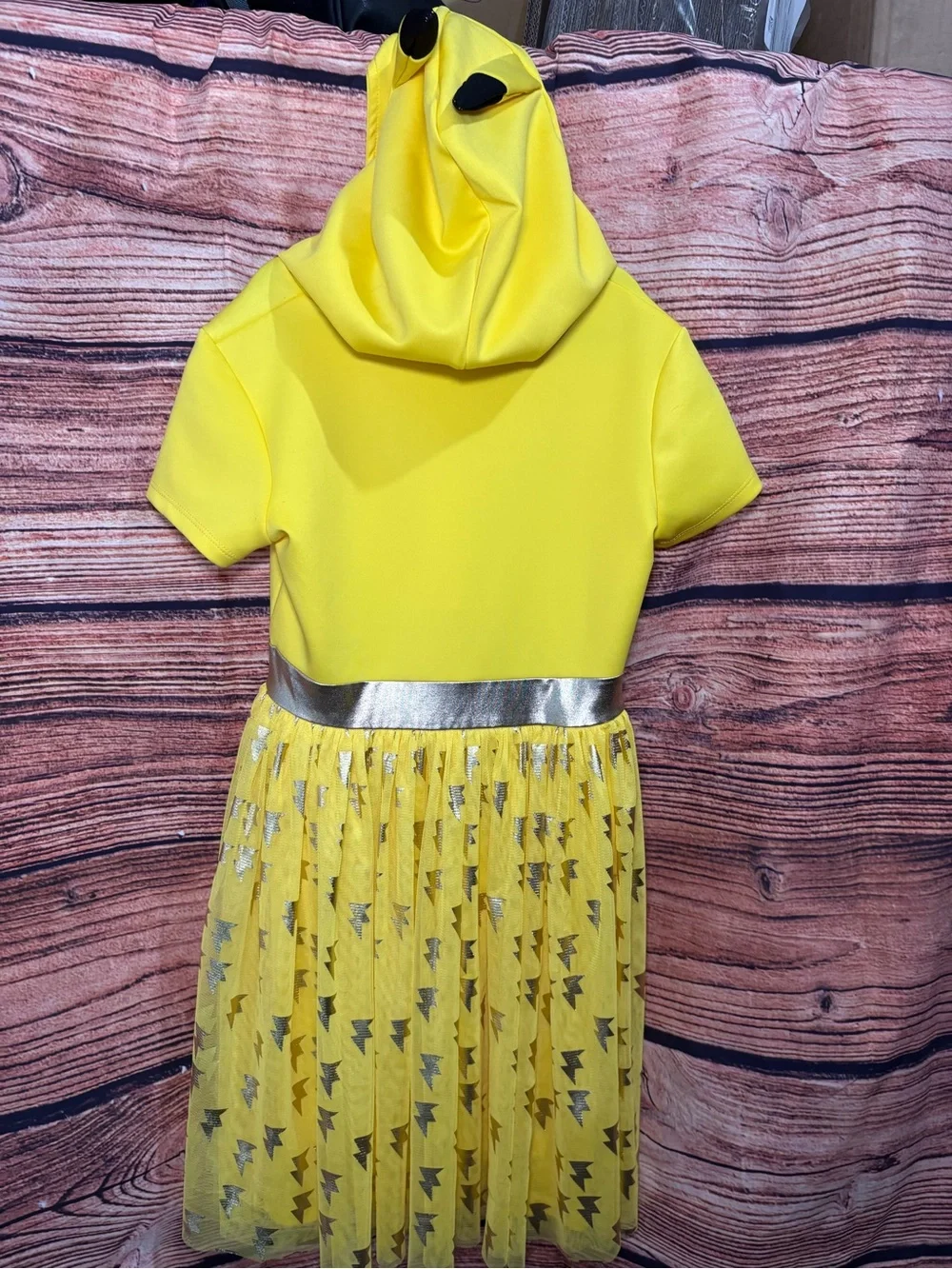 Pokemon Yellow Pikachu Costume Dress with Silver Accents